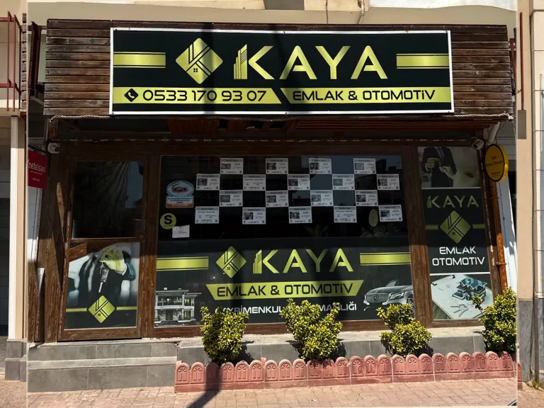 Kaya Emlak & Otomotiv ofis cephesi